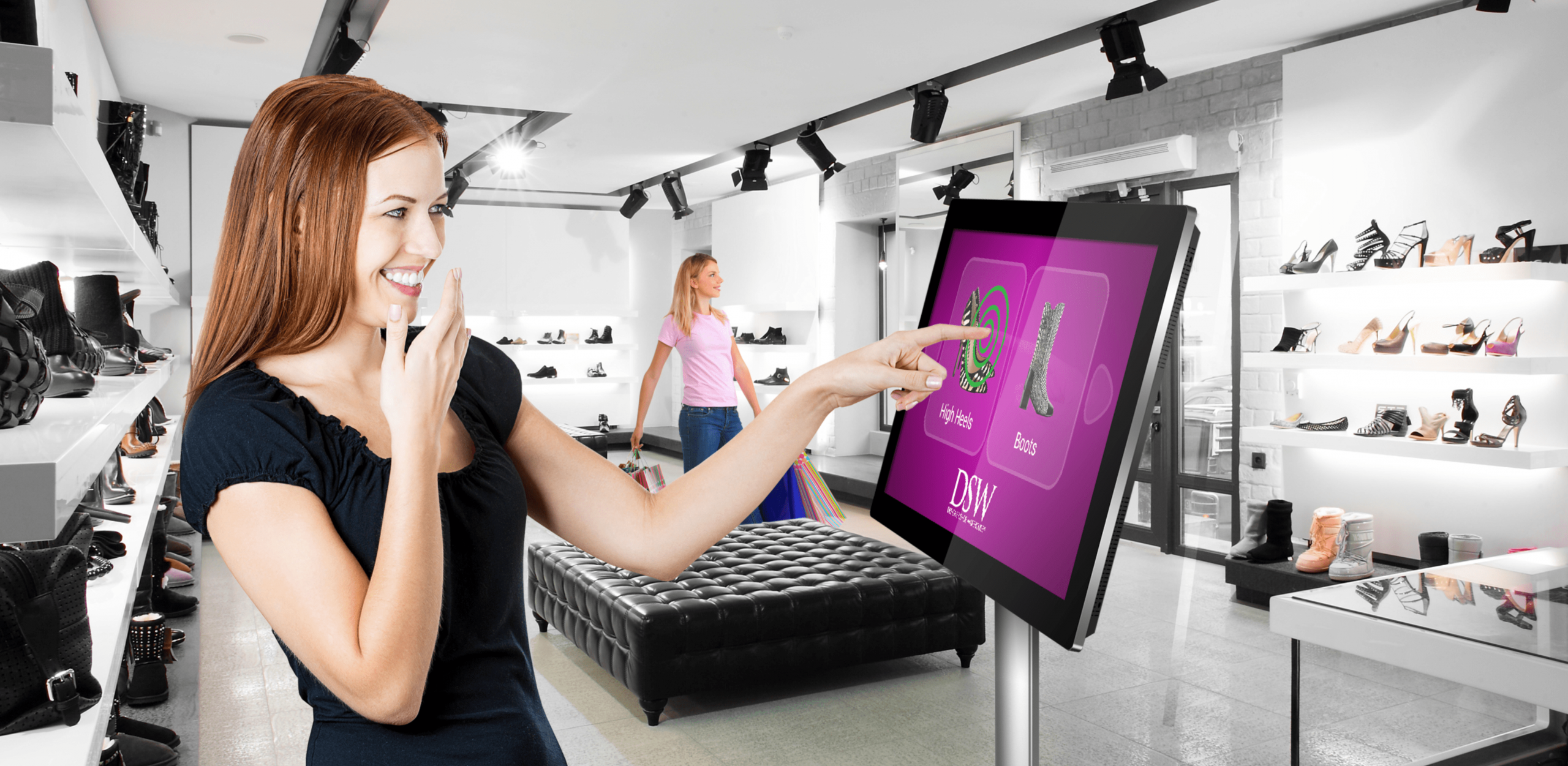 Borne tactile point de vente